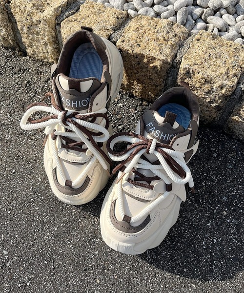 ウォームカラーダッドスニーカー（スニーカー）｜Nana(ナナ)（ナナ）の
