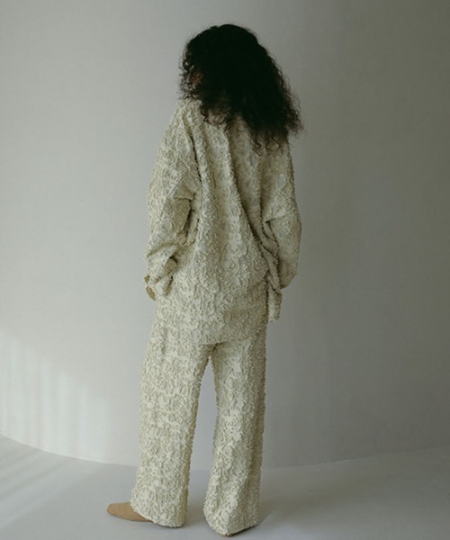 ETRE TOKYO(エトレトウキョウ)の「カットジャガードセミワイドパンツ(その他パンツ・レディース・オフホワイト/ベージュ・S/M)」の16枚目の写真