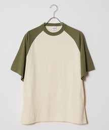 Maki ラグラン ロンT 緑 ラグランTシャツ」に該当するグリーン・カーキ/緑色系のメンズ