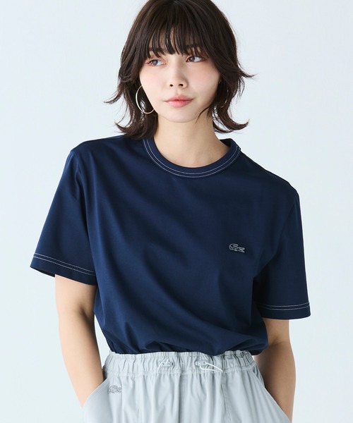 LACOSTE(ラコステ)の「配色ステッチ半袖Tシャツ(Tシャツ/カットソー・メンズ・ブラック/ネイビー/グレー・2/4/6/3/5)」の22枚目の写真