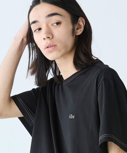 LACOSTE(ラコステ)の「配色ステッチ半袖Tシャツ(Tシャツ/カットソー・メンズ・ブラック/ネイビー/グレー・2/4/6/3/5)」の13枚目の写真