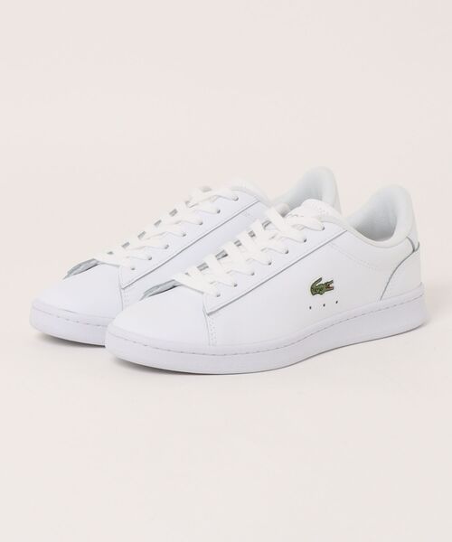 LACOSTE(ラコステ)の「LACOSTE ラコステ CARNABY SET 224 10 SFA【本革】レディースレザースニーカー(カーナビーセット22410SFA)(スニーカー・レディース・ホワイト・23.5cm/24.5cm/25.0cm/23.0cm/24.0cm)」の1枚目の写真