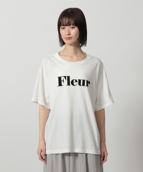 LAKOLE（ラコレ）の「アソートフロッキーロゴTEE / 324407（Tシャツ/カットソー・レディース・チャコールグレー/オフホワイト/ピンク/オレンジ/ネイビー・FREE）」の10枚目の写真