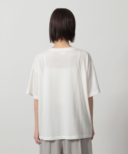 LAKOLE（ラコレ）の「アソートフロッキーロゴTEE / 324407（Tシャツ/カットソー・レディース・チャコールグレー/オフホワイト/ピンク/オレンジ/ネイビー・FREE）」の12枚目の写真