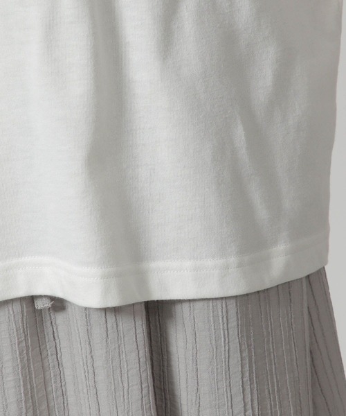 LAKOLE（ラコレ）の「アソートフロッキーロゴTEE / 324407（Tシャツ/カットソー・レディース・チャコールグレー/オフホワイト/ピンク/オレンジ/ネイビー・FREE）」の15枚目の写真