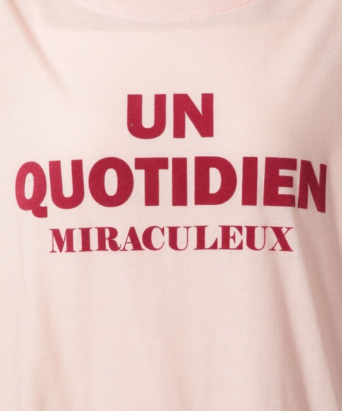 LAKOLE（ラコレ）の「アソートフロッキーロゴTEE / 324407（Tシャツ/カットソー・レディース・チャコールグレー/オフホワイト/ピンク/オレンジ/ネイビー・FREE）」の9枚目の写真