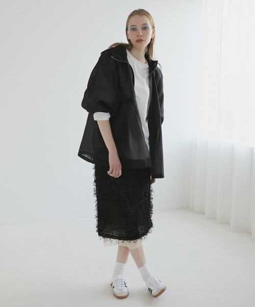 LE CIEL BLEU（ルシェルブルー）の「シアーボリュームブルゾン / Sheer Volume Blouson（ブルゾン・レディース・ブラック/オフホワイト・36）」の13枚目の写真