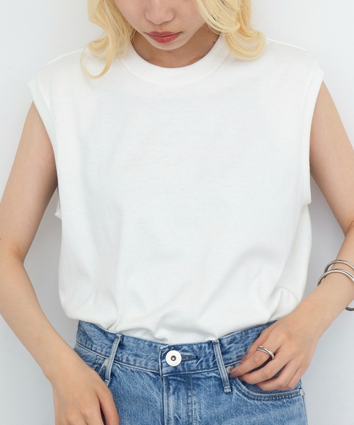HANES(ヘインズ)の「【Hanes】SHIRO スリーブレスTシャツ HM3-B201(Tシャツ/カットソー・レディース・ホワイト・S/M/L/XL)」の3枚目の写真