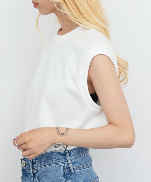 HANES(ヘインズ)の「【Hanes】SHIRO スリーブレスTシャツ HM3-B201(Tシャツ/カットソー・レディース・ホワイト・S/M/L/XL)」の5枚目の写真