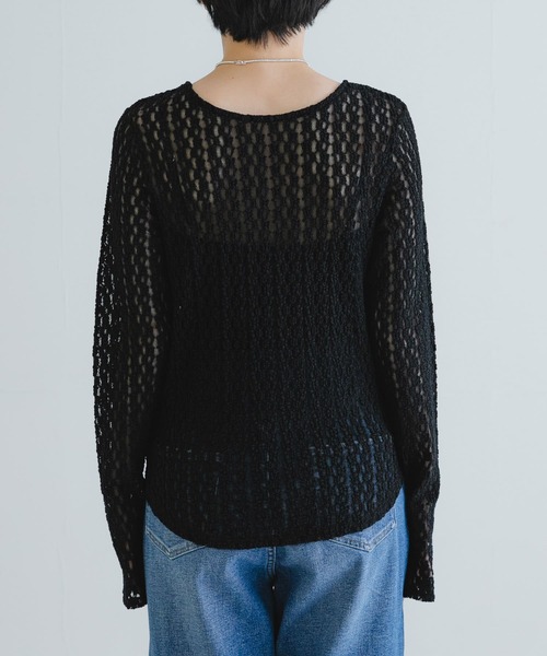 URBAN RESEARCH（アーバンリサーチ）の「ストレッチレースプルオーバー（Tシャツ/カットソー・レディース・オフホワイト/ブラック・FREE）」の19枚目の写真