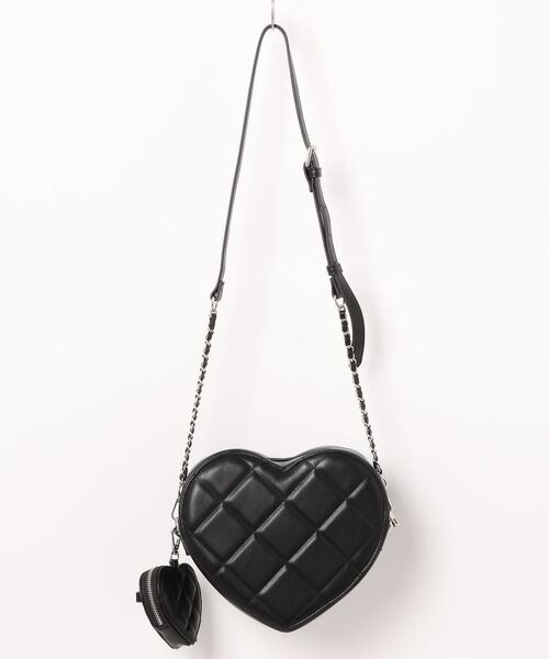 Honey Cinnamon（ハニーシナモン）の「キルティングハート型ショルダーバッグ（ショルダーバッグ・レディース・ブラック/ピンク・FREE）」の20枚目の写真