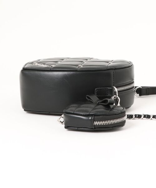 Honey Cinnamon（ハニーシナモン）の「キルティングハート型ショルダーバッグ（ショルダーバッグ・レディース・ブラック/ピンク・FREE）」の21枚目の写真