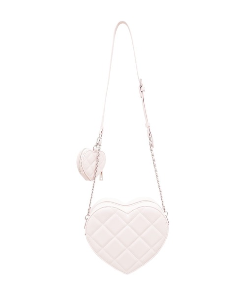 Honey Cinnamon（ハニーシナモン）の「キルティングハート型ショルダーバッグ（ショルダーバッグ・レディース・ブラック/ピンク・FREE）」の5枚目の写真