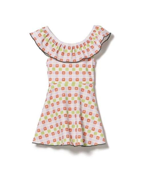 BEAMS mini（ビームスミニ）の「フレア ワンピース スイムウェア 2025SS（100～130cm）（水着・キッズ・ピンク/サックスブルー・S(100～110)/M(110～120)/L(120～130)）」の16枚目の写真