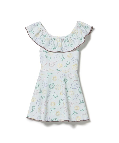 BEAMS mini（ビームスミニ）の「フレア ワンピース スイムウェア 2025SS（100～130cm）（水着・キッズ・ピンク/サックスブルー・S(100～110)/M(110～120)/L(120～130)）」の19枚目の写真