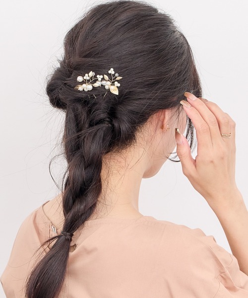 ᶻᶻᶻ様ヘアピン メタリーフUピン 4本セット（ヘアピン）｜Heartdance（ハート