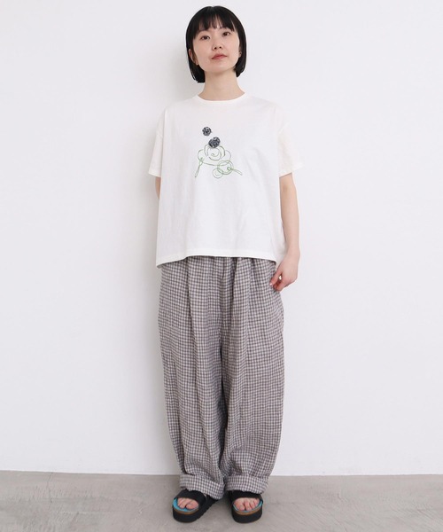 l'atelier du savon(アトリエドサボン)の「おやつの時間 テープ刺繍Tシャツ(Tシャツ/カットソー・レディース・ブラック/その他/レッド・FREE)」の22枚目の写真