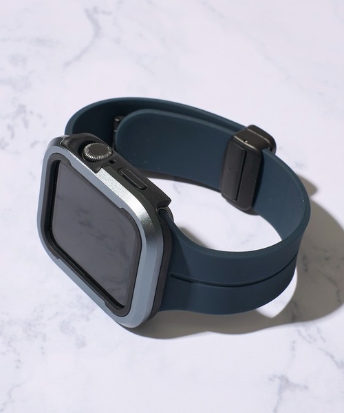 ADPOSION（アドポーション）の「【zandy / ズィー・アンド・ワイ】シリコンマグネットバックル&ツートンフレームケース（デジタル腕時計・レディース・ライトグレー/チャコールグレー/カーキ/ブラック/レインボー・MEDIUM/SMALL）」の3枚目の写真