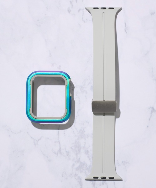 ADPOSION（アドポーション）の「【zandy / ズィー・アンド・ワイ】シリコンマグネットバックル&ツートンフレームケース（デジタル腕時計・レディース・ライトグレー/チャコールグレー/カーキ/ブラック/レインボー・MEDIUM/SMALL）」の10枚目の写真