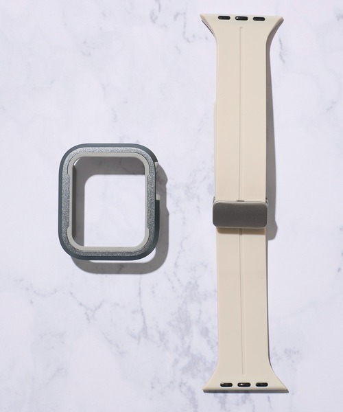 ADPOSION（アドポーション）の「【zandy / ズィー・アンド・ワイ】シリコンマグネットバックル&ツートンフレームケース（デジタル腕時計・レディース・ライトグレー/チャコールグレー/カーキ/ブラック/レインボー・MEDIUM/SMALL）」の8枚目の写真