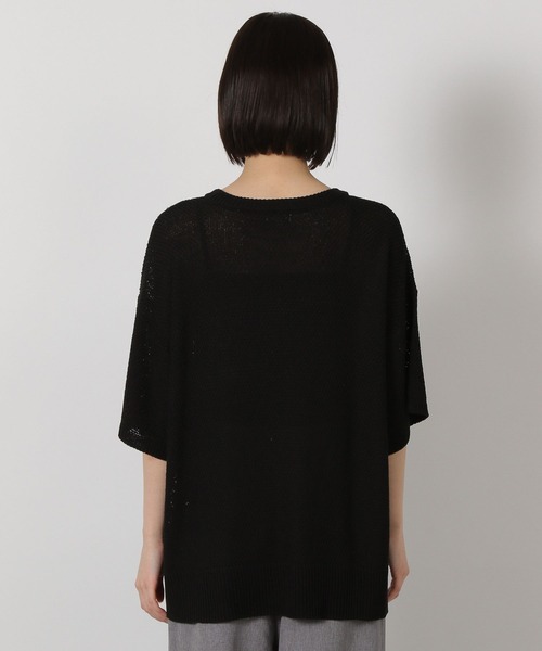 LAKOLE（ラコレ）の「刺繍ロゴニットプルオーバー半袖 / 327884（ニット/セーター・レディース・アイボリー/ブラック/グレー・FREE）」の11枚目の写真