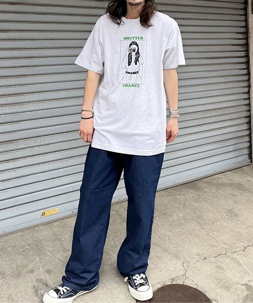 RGY(アールジーワイ)の「【RGY】SHUTTER CHANCE デザインプリントTシャツ(Tシャツ/カットソー・レディース・オートミール/ホワイト・LARGE/MEDIUM)」の13枚目の写真