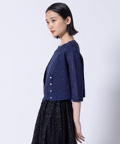 TOCCA(トッカ)の「SUMMER STARS CARDIGAN カーディガン(カーディガン/ボレロ・レディース・アイボリー系/ネイビー系・F)」の15枚目の写真