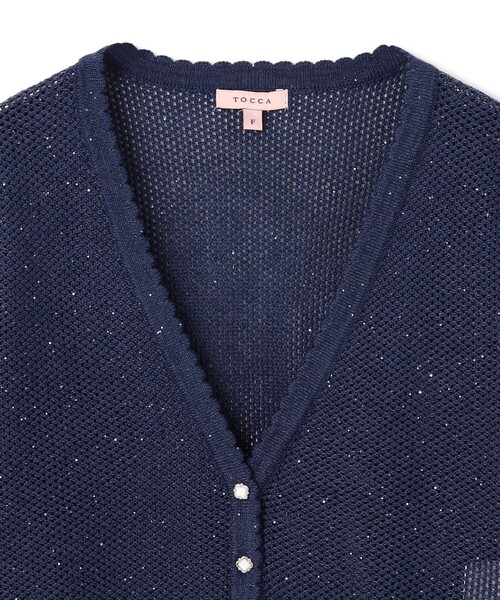 TOCCA(トッカ)の「SUMMER STARS CARDIGAN カーディガン(カーディガン/ボレロ・レディース・アイボリー系/ネイビー系・F)」の7枚目の写真