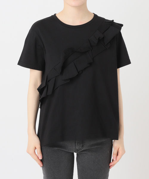 JOURNAL STANDARD relume(ジャーナルスタンダード レリューム)の「《追加》アシンメトリーフリルTEE(Tシャツ/カットソー・レディース・ホワイト/ブラック・FREE)」の17枚目の写真