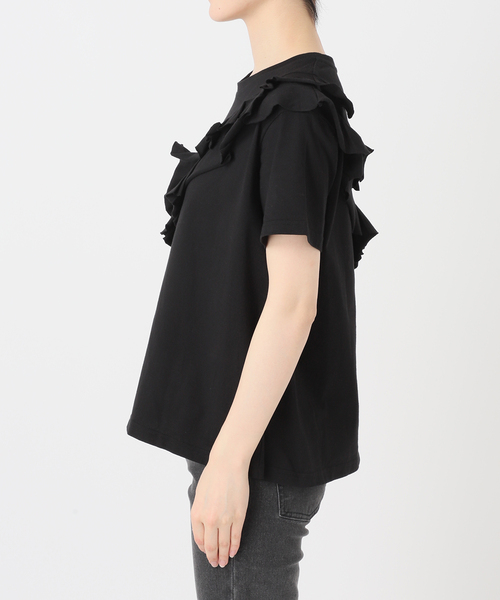 JOURNAL STANDARD relume(ジャーナルスタンダード レリューム)の「《追加》アシンメトリーフリルTEE(Tシャツ/カットソー・レディース・ホワイト/ブラック・FREE)」の18枚目の写真