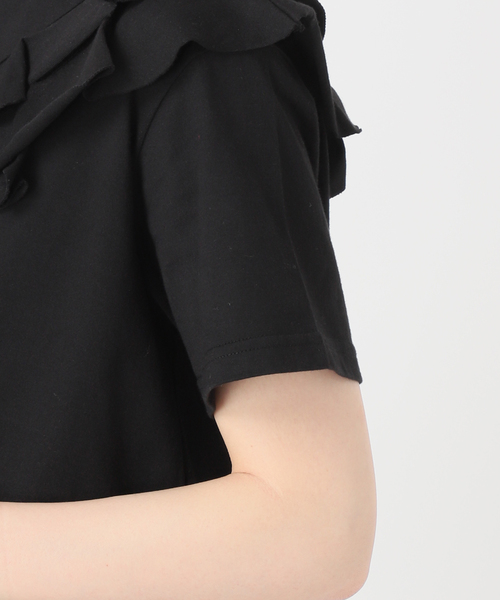 JOURNAL STANDARD relume(ジャーナルスタンダード レリューム)の「《追加》アシンメトリーフリルTEE(Tシャツ/カットソー・レディース・ホワイト/ブラック・FREE)」の11枚目の写真