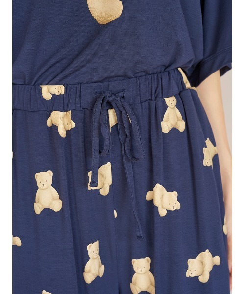 ジェラートピケ　接触冷感　ベアワンポイントTシャツ＆ロングパンツ セール】【ONLINE限定】【接触冷感】ベアワンポイントTシャツ