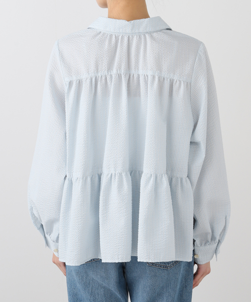 SLOBE IENA｜ストライプサッカーリボンブラウス | Rakuten