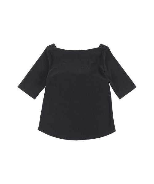 カップ付きTシャツ 5分袖 ボートネック（Tシャツ/カットソー