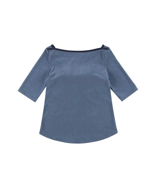 カップ付きTシャツ 5分袖 ボートネック（Tシャツ/カットソー