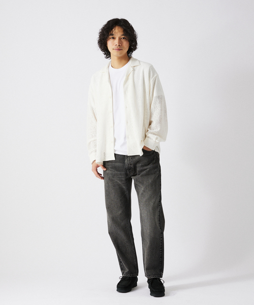 JOURNAL STANDARD relume(ジャーナルスタンダード レリューム)の「ペイズリーレース オープンカラーシャツ(シャツ/ブラウス・メンズ・ブラック/ネイビー/ホワイト系その他・MEDIUM/LARGE)」の14枚目の写真