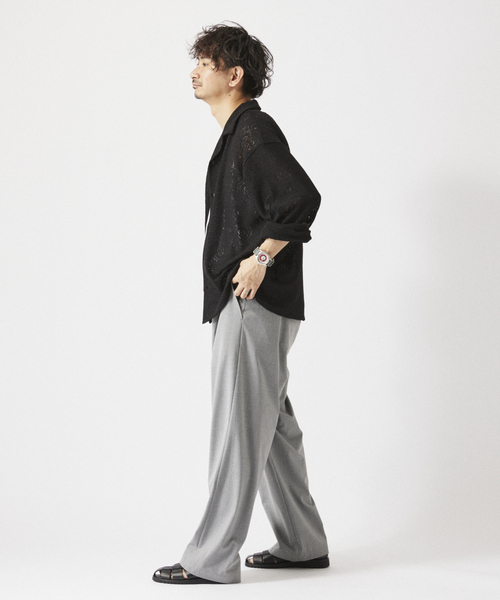 JOURNAL STANDARD relume(ジャーナルスタンダード レリューム)の「ペイズリーレース オープンカラーシャツ(シャツ/ブラウス・メンズ・ブラック/ネイビー/ホワイト系その他・MEDIUM/LARGE)」の17枚目の写真