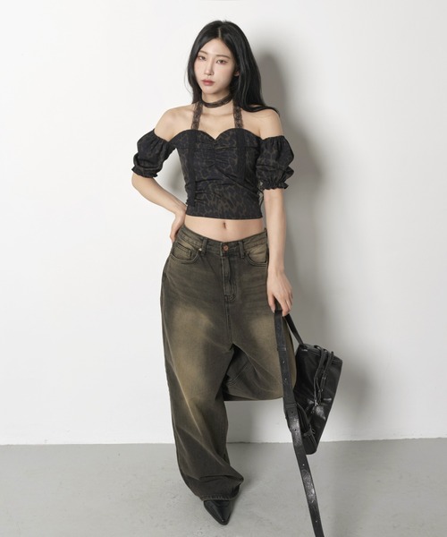 FOLLOWIN（フォロウィン）の「【ベルト部分で長さ変更可能】ダブルベルトショルダーバッグ（ショルダーバッグ・レディース・ブラウン/ピンク/ブラック/スカイブルー・ONE SIZE）」の5枚目の写真