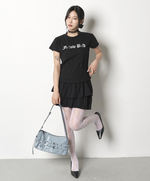 FOLLOWIN（フォロウィン）の「【ベルト部分で長さ変更可能】ダブルベルトショルダーバッグ（ショルダーバッグ・レディース・ブラウン/ピンク/ブラック/スカイブルー・ONE SIZE）」の21枚目の写真