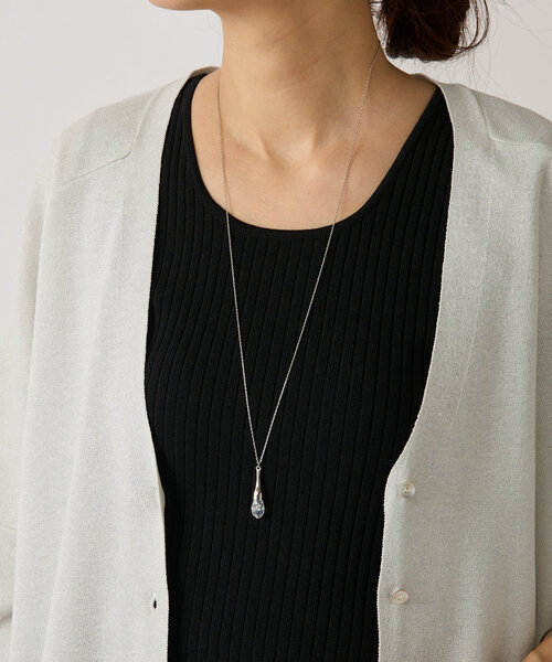 BEARDSLEY（ビアズリー）の「カットドロップネックレス(シルバー)（ネックレス・レディース・ゴールド・FREE）」の4枚目の写真