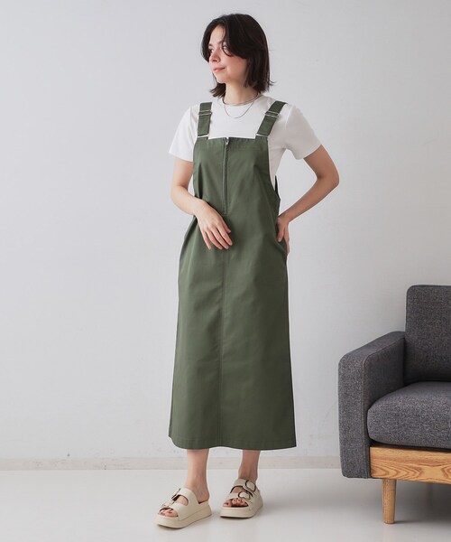 OPAQUE.CLIP（オペークドットクリップ）の「フライスベーシックTシャツ【洗濯機洗い可】（Tシャツ/カットソー・レディース・ネイビー/ホワイト/ブラック/ホワイト系3・42/40/38/36）」の10枚目の写真