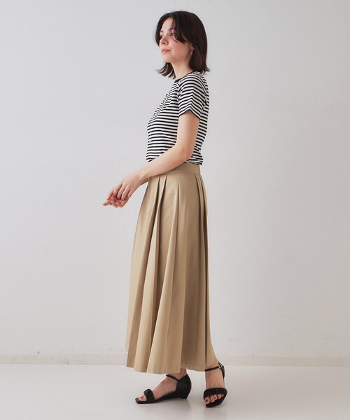 OPAQUE.CLIP（オペークドットクリップ）の「フライスベーシックTシャツ【洗濯機洗い可】（Tシャツ/カットソー・レディース・ネイビー/ホワイト/ブラック/ホワイト系3・42/40/38/36）」の14枚目の写真