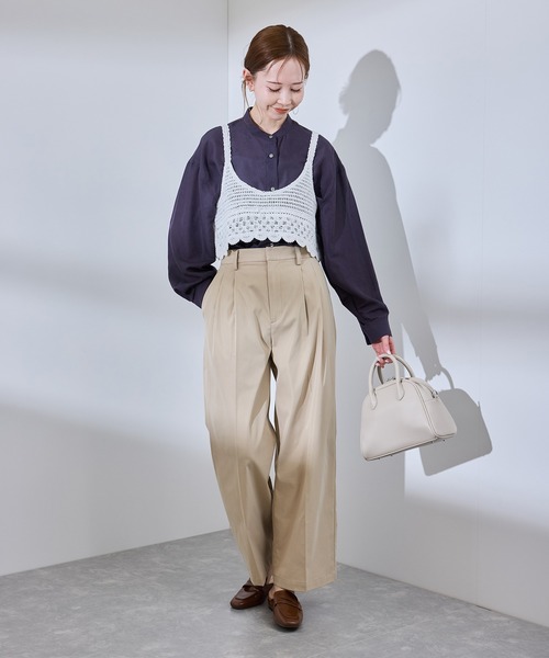 ROPE' PICNIC（ロペピクニック）の「クロシェビスチェ/リンクコーデ（ベスト・レディース・ホワイト/チャコールグレー/ベージュ・38）」の13枚目の写真