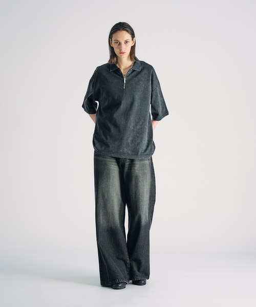 SELLE GLANT(セレグランテ)の「HALF ZIP SNOW POWDER POLO SHIRT/ハーフジップスノーパウダーポロシャツ(ポロシャツ・メンズ・ブラック/グレー・MEDIUM/LARGE/SMALL)」の12枚目の写真