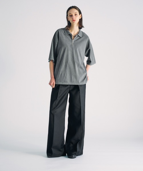 セール】HALF ZIP SNOW POWDER POLO SHIRT/ハーフジップスノー