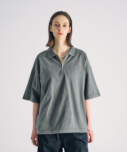 SELLE GLANT(セレグランテ)の「HALF ZIP SNOW POWDER POLO SHIRT/ハーフジップスノーパウダーポロシャツ(ポロシャツ・メンズ・ブラック/グレー・MEDIUM/LARGE/SMALL)」の21枚目の写真