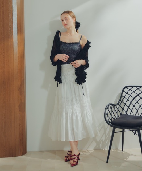 ECREL（エクレール）の「シャーリングギャザースカート（スカート・レディース・ブラック/ライトブルー/ホワイト・FREE）」の18枚目の写真