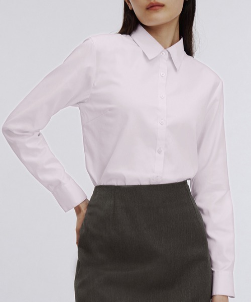 スーパーイージーアイロン】機能性充実！長袖レギュラーカラーシャツ