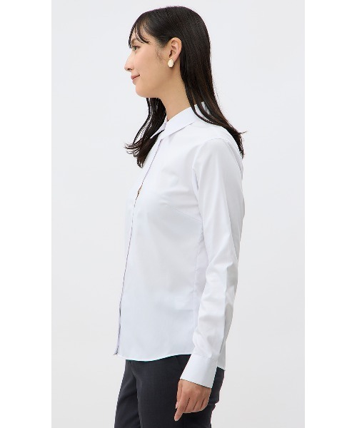 スーパーイージーアイロン】機能性充実！長袖レギュラーカラーシャツ