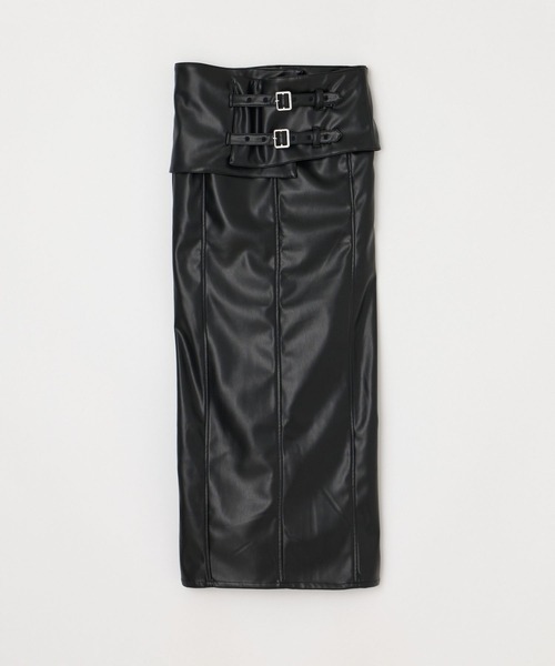 BEEDEN(ビーデン)の「VEGAN LEATHER LONG SKIRT(スカート・レディース・ブラック・SMALL/MEDIUM)」の7枚目の写真